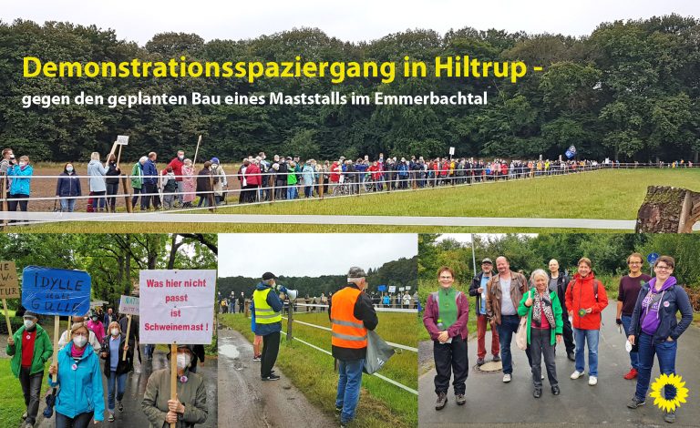 Demo „Kein Schweinemaststall im Emmerbachtal von Hiltrup!!“