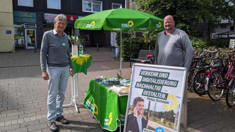 Europawahl 2024 – Wilfried Stein und Carsten Peters an unserem ersten Wahlkampfstand