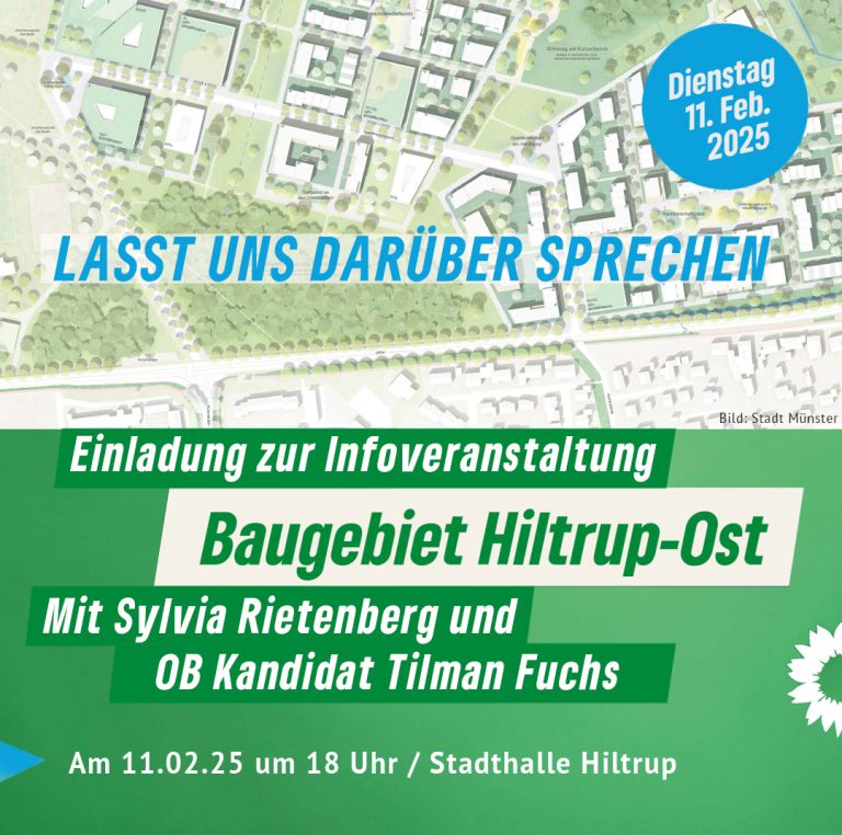 Infoveranstaltung zum Baugebiet Hiltrup-Ost – 11.02.25 – 18 Uhr